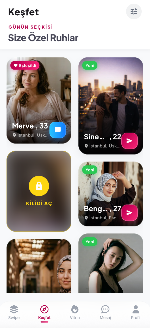 TOUCH dating premium veya profil ekranı